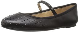 Amazon Brand - The Fix Women's Ellie Studded Mary Jane Ballet Flat, Black, 6.5 B US