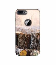 Amazon Brand - Solimo Designer Wood logs 3D Printed Hard Back Case Mobile Cover for Apple iPhone 8 Plus (with Logo Cut)