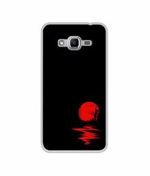 Amazon Brand - Solimo Designer Red Moon UV Printed Soft Back Case Mobile Cover for Samsung Galaxy J2 Ace