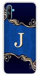 Amazon Brand - Solimo Designer Multicolor Blue Pattern Alphabet-J Printed Soft Back Case Mobile Cover for Realme C3