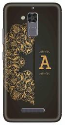 Amazon Brand - Solimo Designer Black Pattern Alphabet-A 3D Printed Hard Back Case Mobile Cover for Asus Zenfone 3 Max ZC520TL