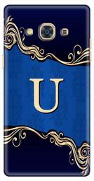 Amazon Brand - Solimo Designer Blue Pattern Alphabet-U 3D Printed Hard Back Case Mobile Cover for Samsung Galaxy J3 Pro