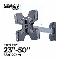 AmazonBasics Performance Range Single Arm Swivel and Tilt TV Wall Mount