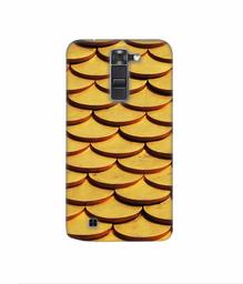 Amazon Brand - Solimo Designer Wooden Semi Circle Texture 3D Printed Hard Back Case Mobile Cover for LG K7