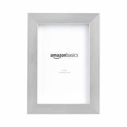 AmazonBasics – Marco para fotos, 10 x 15 cm, Níquel, Pack de 2 uds