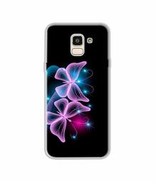 Amazon Brand - Solimo Designer Butterflies Neon Light UV Printed Soft Back Case Mobile Cover for Samsung Galaxy J6