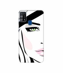 Amazon Brand - Solimo Designer Lady Vector 3D Printed Hard Back Case Mobile Cover for Samsung Galaxy M31