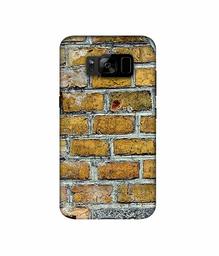 Amazon Brand - Solimo Designer Yellowesh Brick Texture 3D Printed Hard Back Case Mobile Cover for Samsung Galaxy S8 Plus