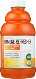 Whole Foods Market, Organic Immune Refresher, Flavored Juice Blend from Concentrate, Carrot & Orange with Turmeric, 32 fl oz