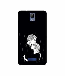 Amazon Brand - Solimo Designer Couples Standing in Rain UV Printed Soft Back Case Mobile Cover for Gionee P7 Max