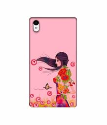 Amazon Brand - Solimo Designer Lady Vector Pattern 3D Printed Hard Back Case Mobile Cover for Sony Xperia Z2