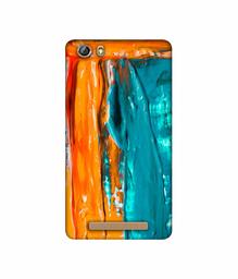 Amazon Brand - Solimo Designer Gold Yellow and Sky Blue Paint 3D Printed Hard Back Case Mobile Cover for Gionee Marathon M5 lite