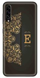 Amazon Brand - Solimo Designer Black Pattern Alphabet-E 3D Printed Hard Back Case Mobile Cover for Samsung Galaxy A50s