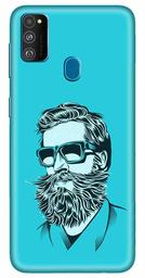 Amazon Brand - Solimo Designer Beard Man 3D Printed Hard Back Case Mobile Cover for Samsung Galaxy M21 / M30s