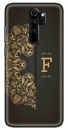 Amazon Brand - Solimo Designer Black Pattern Alphabet-F 3D Printed Hard Back Case Mobile Cover for Xiaomi Redmi Note 8 Pro