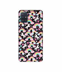 Amazon Brand - Solimo Designer Unicorn Texture 3D Printed Hard Back Case Mobile Cover for Samsung Galaxy A51