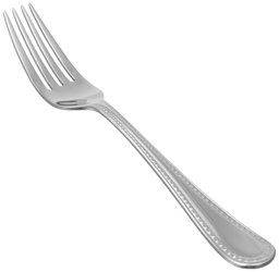 AmazonBasics Stainless Steel Dinner Forks with Pearled Edge, Pack of 12