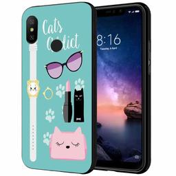 Amazon Brand - Solimo Designer Cat's Addict Printed Hard Back Case Mobile Cover for Xiaomi Redmi Note 6 pro (D1234)