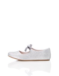 RED WAGON Ballerine con Glitter e Fiocchetto Bambina, Argento (Silver), 33 EU