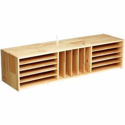 AmazonBasics – clóset organizador de almacenamiento multisección de madera