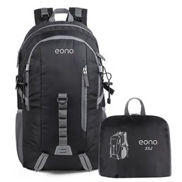 Eono Essentials 35L Large Foldable Hiking Backpack with Waterproof Rain Cover