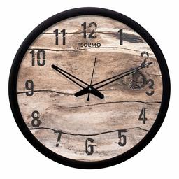 Amazon Brand - Solimo 12-inch Wall Clock - Desginer (Silent Movement, Black Frame), SC-1023