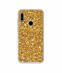 Amazon Brand - Solimo Designer Golden Sparkle UV Printed Soft Back Case Mobile Cover for Micromax Ione Note