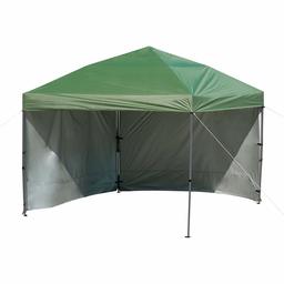 Amazonbasics 3x3M pop up Gazebo, Green, with 2pcs Side Panels and Wheeled Carry Bag