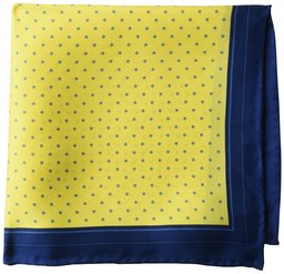 Buttoned Down 100% Silk Pocket Square handkerchiefs, yellow dot, One Size