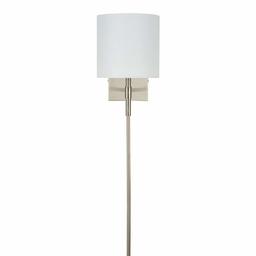 Amazon Brand – Ravenna Home Traditional Plug-In Wall Sconce with Linen Shade, LED Bulb Included, 11.75