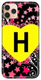 Amazon Brand - Solimo Designer Heart Pattern Alphabet-H 3D Printed Hard Back Case Mobile Cover for Apple iPhone 11 Pro Max