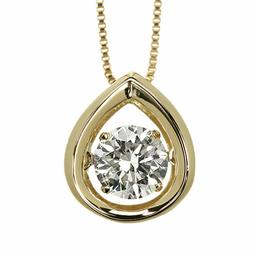 Amazon Collection (Amazon Collection) (AMBZO) K18 Pink Gold Dancing Stone Necklace, Dancing Diamond, 0.5 Ct, Drop Shaped (Equivalent to J.I1.VG) GP0010PG-05