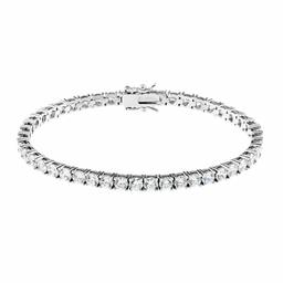 [Find] Amazon Collection puratinamekkisuta-ringusiruba-kuria- 3.5 mm Round kattokyu-bikkuzirukoniatenisuburesuretto, 20.3 cm Length Bracelet jeb00026 _ 121cl8zqd00 