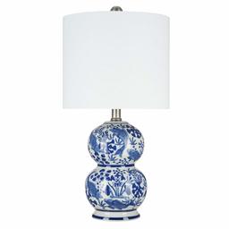 Amazon Brand - Stone & Beam Traditional Chinoiserie Ceramic Table Lamp, LED Bulb Included, 19.5