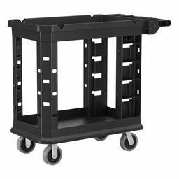 AmazonCommercial Carrito de servicio pesado, 19 pulgadas x 37 pulgadas, capacidad de 226 kg (renovado)