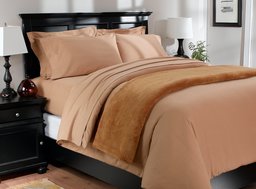 Pinzon 160-Gram Solid Flannel King Duvet Cover, Camel