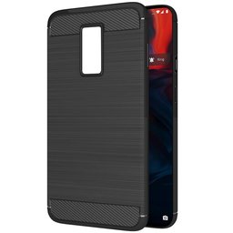 Amazon Brand - Solimo Protective Mobile Cover (Soft & Flexible Back Case) for OnePlus 6 (Black)