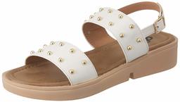 Flavia Women's White Fashion Sandals-5 UK (37 EU) (6 US) (FL/230/WHT)