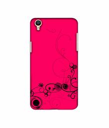 Amazon Brand - Solimo Designer Black Pattern on Pink 3D Printed Hard Back Case Mobile Cover for Oppo F1 Plus