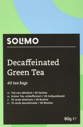 Marque Amazon - Solimo - Thé vert déthéiné - Pack de 6 ( 6 x 40 sachets)