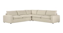 Amazon Brand – Stone & Beam Hoffman Down-Filled Performance Fabric Living Room Sectional Sofa Couch, 127