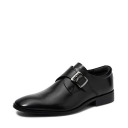 Amazon Brand - Symbol Men's Leather Formal Monk Shoes- 11 UK/India (45 EU)(AZ-WS-117B) Black