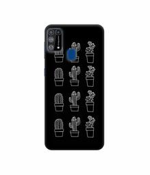 Amazon Brand - Solimo Designer Cactus Design 3D Printed Hard Back Case Mobile Cover for Samsung Galaxy M31