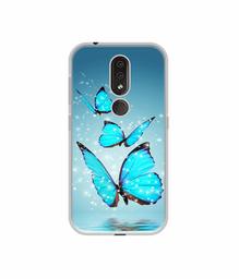 Amazon Brand - Solimo Designer Flying Butterflies UV Printed Soft Back Case Mobile Cover for Nokia 4.2