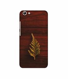 Amazon Brand - Solimo Designer Leaf on Wood 3D Printed Hard Back Case Mobile Cover for Vivo Y69