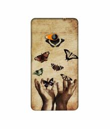 Amazon Brand - Solimo Designer Butterflies 3D Printed Hard Back Case Mobile Cover for Microsoft Lumia 535