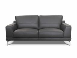 Amazon Brand - Alkove Marlow Leather Sofa, 2 Seater Maxi, Grey