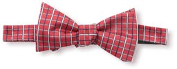 Franklin Tailored Men's Stripe Bow Tie, Red