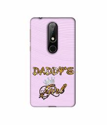 Amazon Brand - Solimo Designer Daddy's Girl in Glitter Pattern 3D Printed Hard Back Case Mobile Cover for Nokia 6.1 Plus