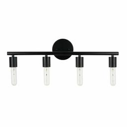 Amazon Brand – Rivet Mid-Century Modern 4-Light Vanity Wall Sconce with Novelty Bulbs, 6